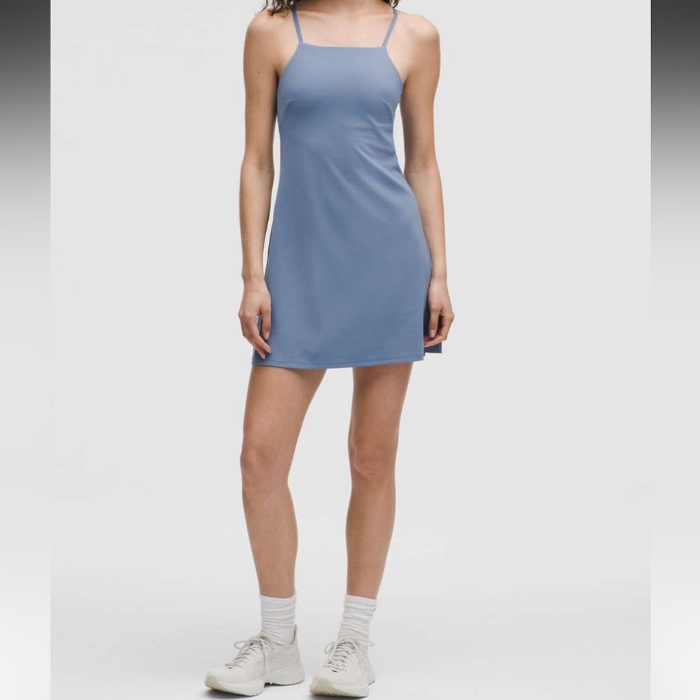 NWT!🍋🍋Lululemon Align Side-Slit Cami Strap Dress🍋🍋. Size 12. Color Washed Denim.